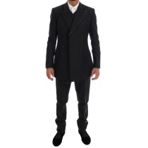Dolce & Gabbana Eleganter grauer doppelreihiger Wollanzug
