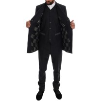 Dolce & Gabbana Eleganter grauer doppelreihiger Wollanzug