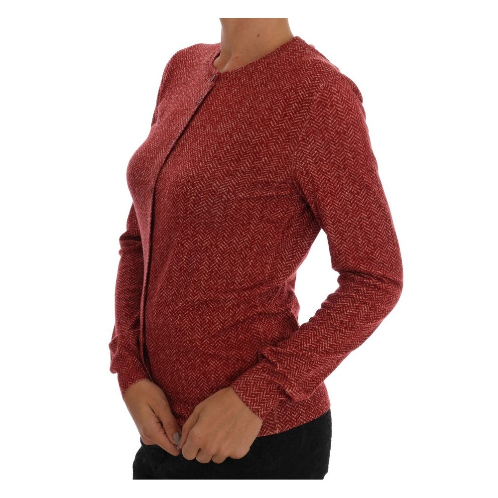 Dolce & Gabbana Rote Strickjacke aus Wolle