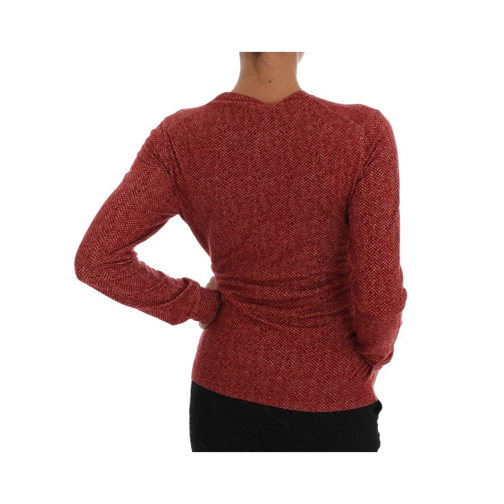 Dolce & Gabbana Rote Strickjacke aus Wolle