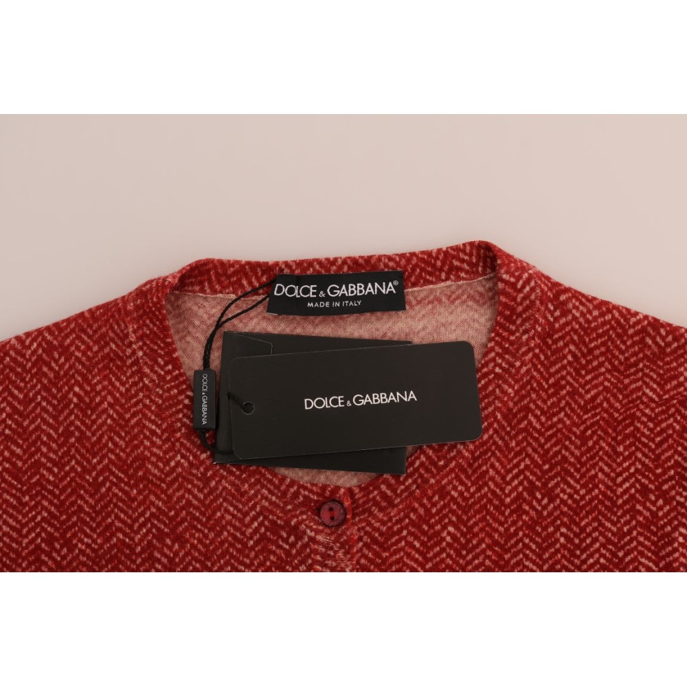 Dolce & Gabbana Rote Strickjacke aus Wolle