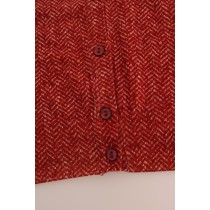 Dolce & Gabbana Rote Strickjacke aus Wolle