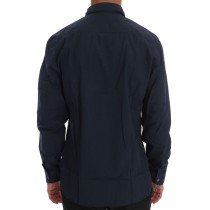 John Galliano Elegantes blaues Freizeithemd aus Baumwolle