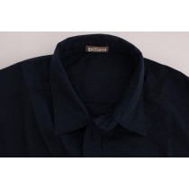 John Galliano Elegantes blaues Freizeithemd aus Baumwolle