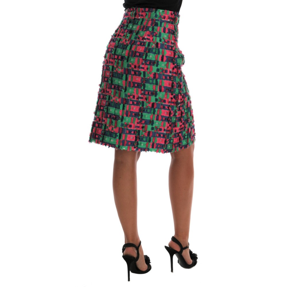 Dolce & Gabbana Eleganter Jacquard-Bleistiftrock mit hoher Taille