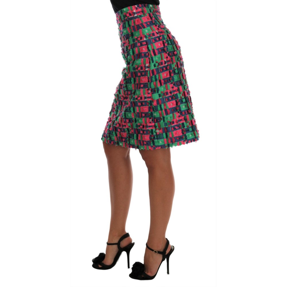 Dolce & Gabbana Eleganter Jacquard-Bleistiftrock mit hoher Taille
