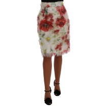 Dolce & Gabbana Eleganter floraler Bleistiftrock mit hoher Taille