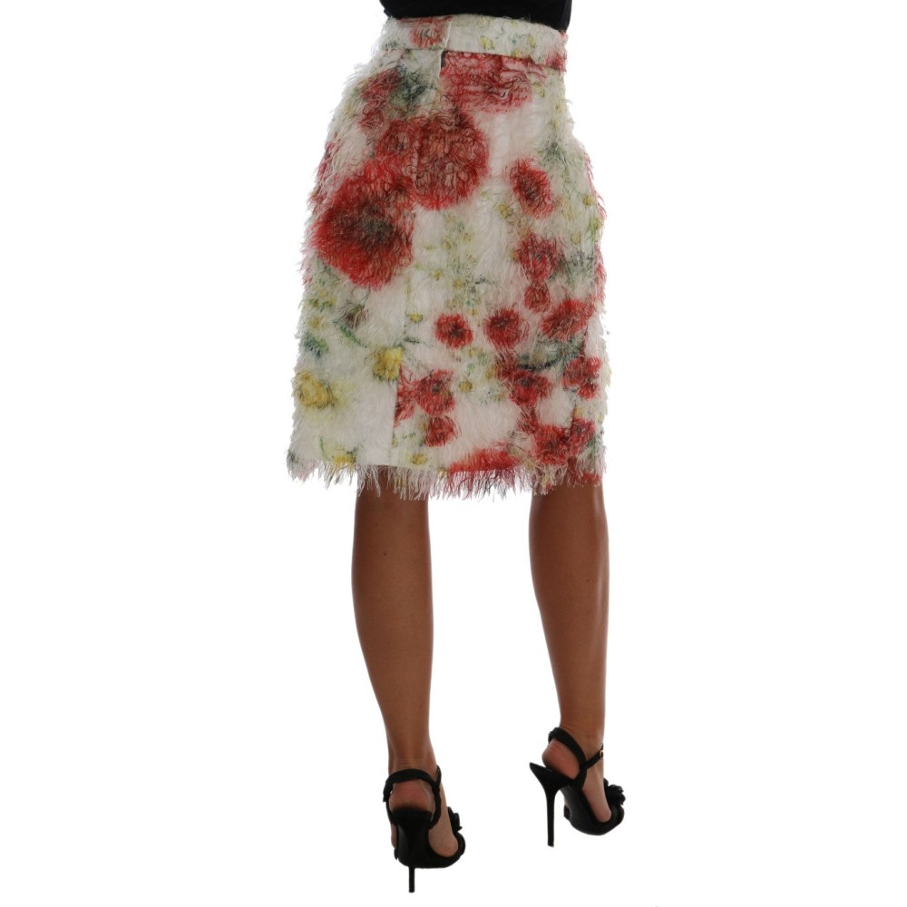 Dolce & Gabbana Eleganter floraler Bleistiftrock mit hoher Taille