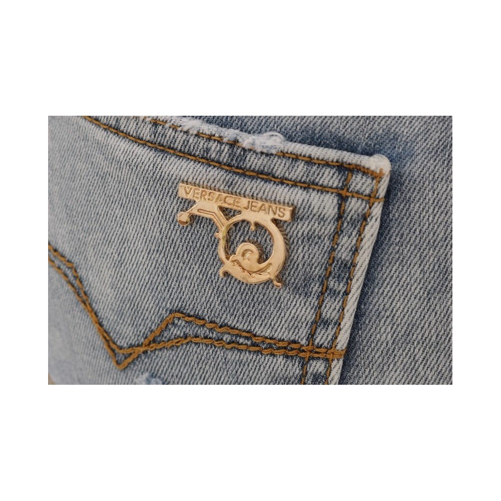 Versace Jeans Schicke hellblaue zerrissene Slim Fit Jeans