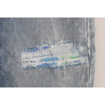 Versace Jeans Schicke hellblaue zerrissene Slim Fit Jeans
