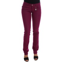 Costume National Elegante lila Super Slim Jeans
