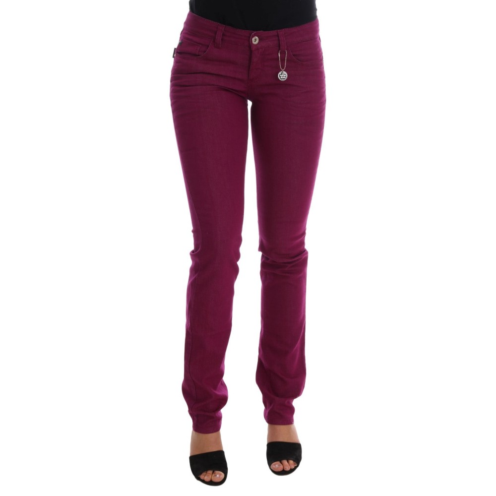 Costume National Elegante lila Super Slim Jeans