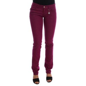 Costume National Elegante lila Super Slim Jeans