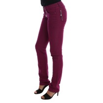 Costume National Elegante lila Super Slim Jeans