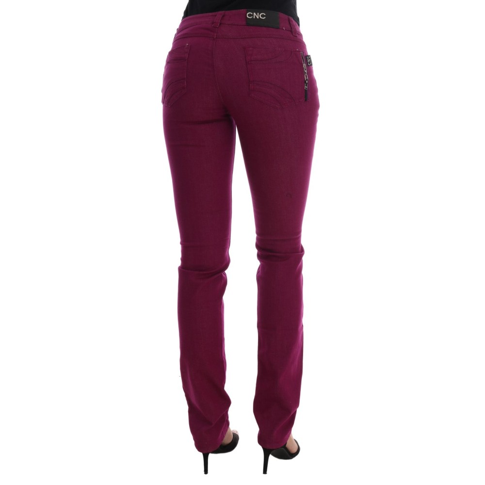 Costume National Elegante lila Super Slim Jeans