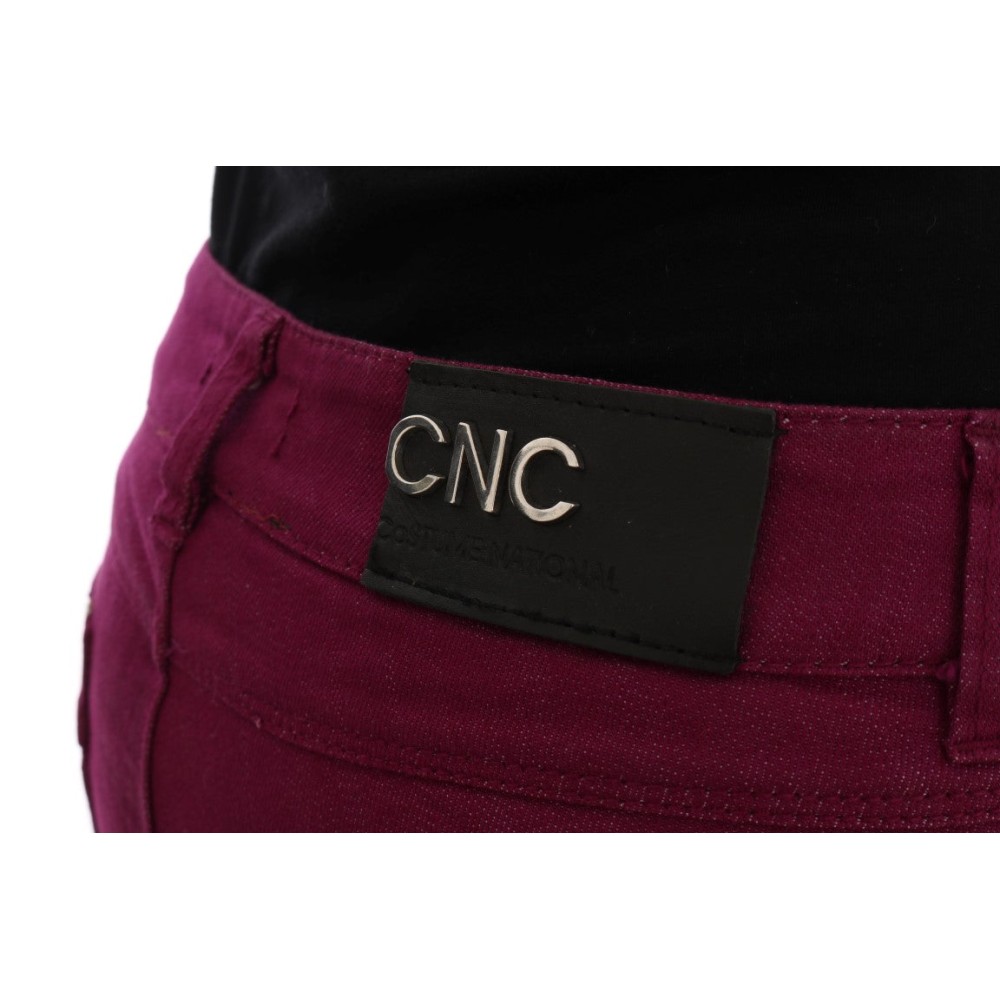 Costume National Elegante lila Super Slim Jeans