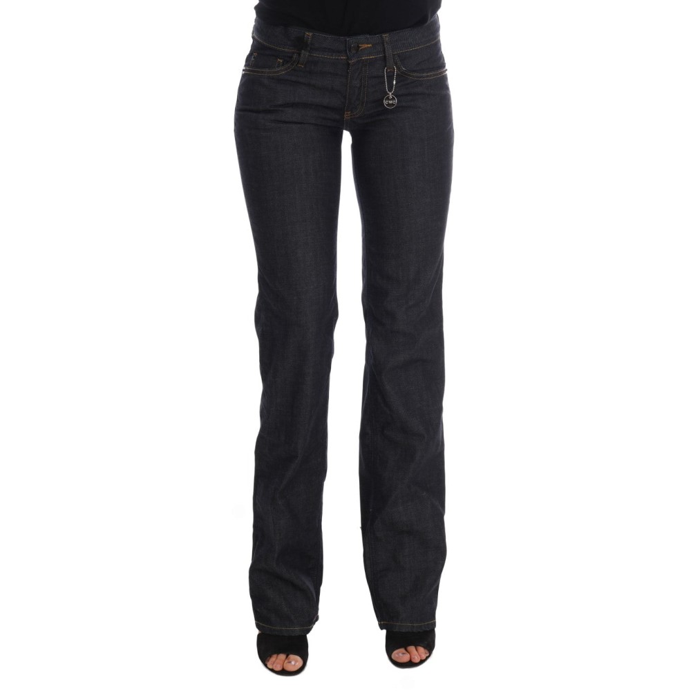 Costume National Schicke dunkelblaue Straight Fit Jeans
