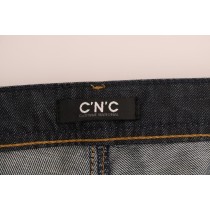 Costume National Schicke dunkelblaue Straight Fit Jeans