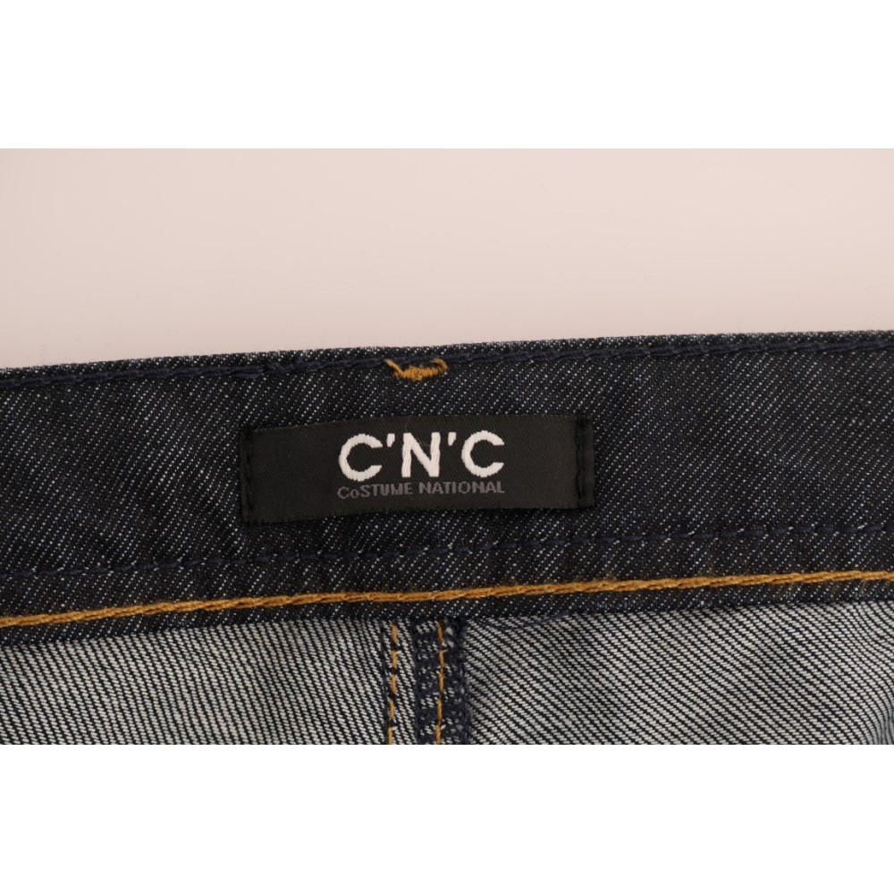 Costume National Schicke dunkelblaue Straight Fit Jeans