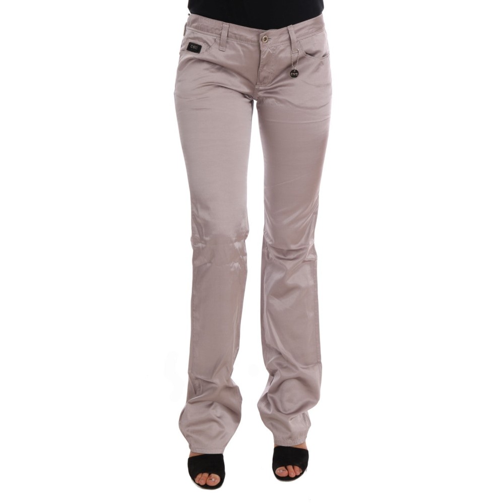 Costume National Schicke Beige Slim Fit Designer Jeans