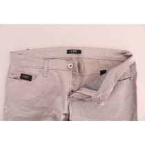 Costume National Schicke Beige Slim Fit Designer Jeans