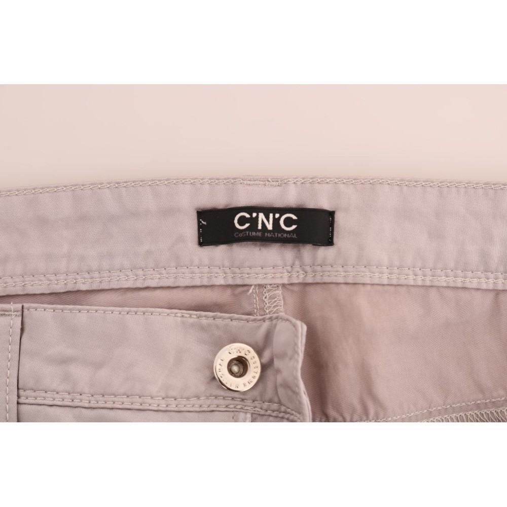 Costume National Schicke Beige Slim Fit Designer Jeans