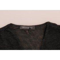Ermanno Scervino Schicke graue Bluse mit Spitzenärmeln