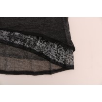 Ermanno Scervino Schicke graue Bluse mit Spitzenärmeln