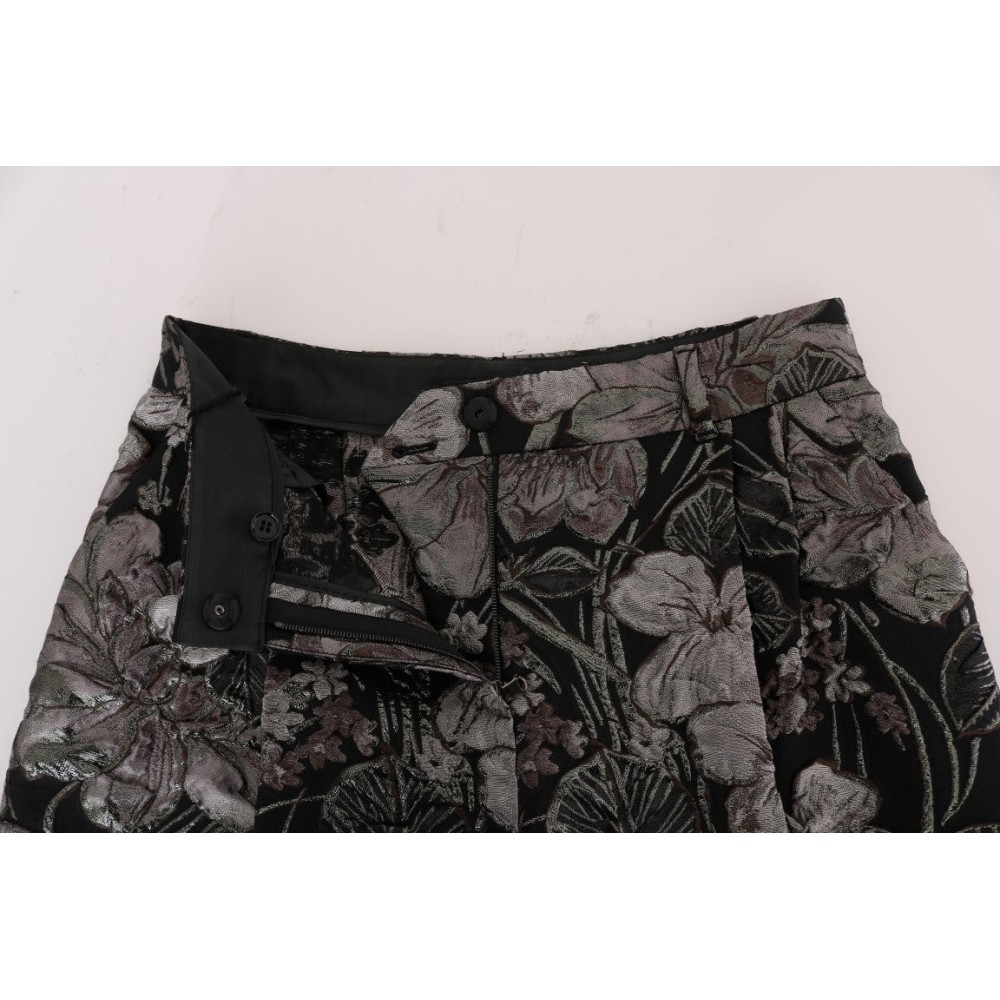 Dolce & Gabbana Elegante Brokat-Shorts mit hoher Taille