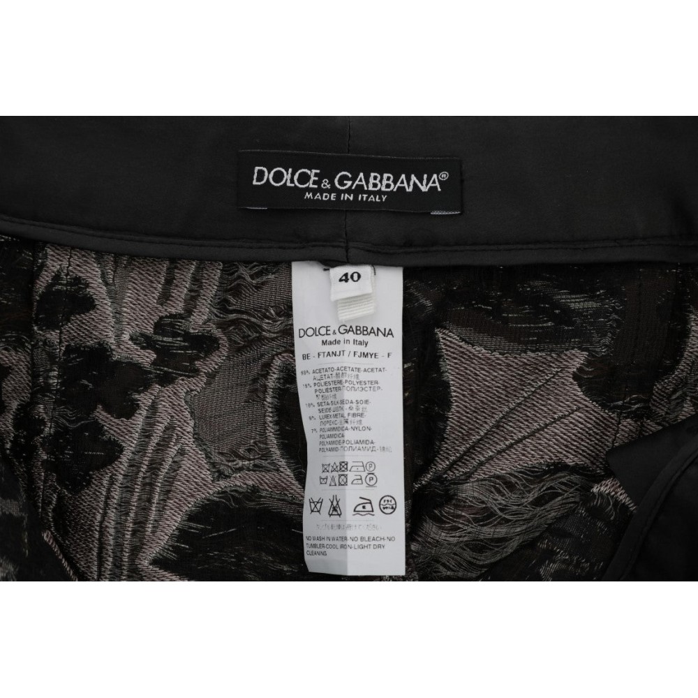 Dolce & Gabbana Elegante Brokat-Shorts mit hoher Taille