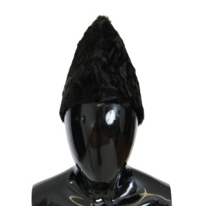 Dolce & Gabbana Elegante Schwarze Xiangao Pelz Beanie Mütze