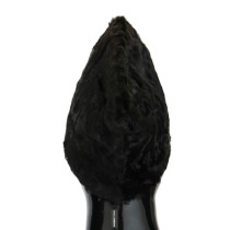 Dolce & Gabbana Elegante Schwarze Xiangao Pelz Beanie Mütze