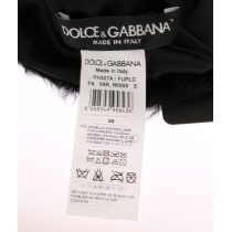 Dolce & Gabbana Elegante Schwarze Xiangao Pelz Beanie Mütze