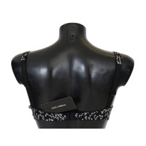 Dolce & Gabbana Eleganter schwarzer Seiden-BH aus floraler Spitze