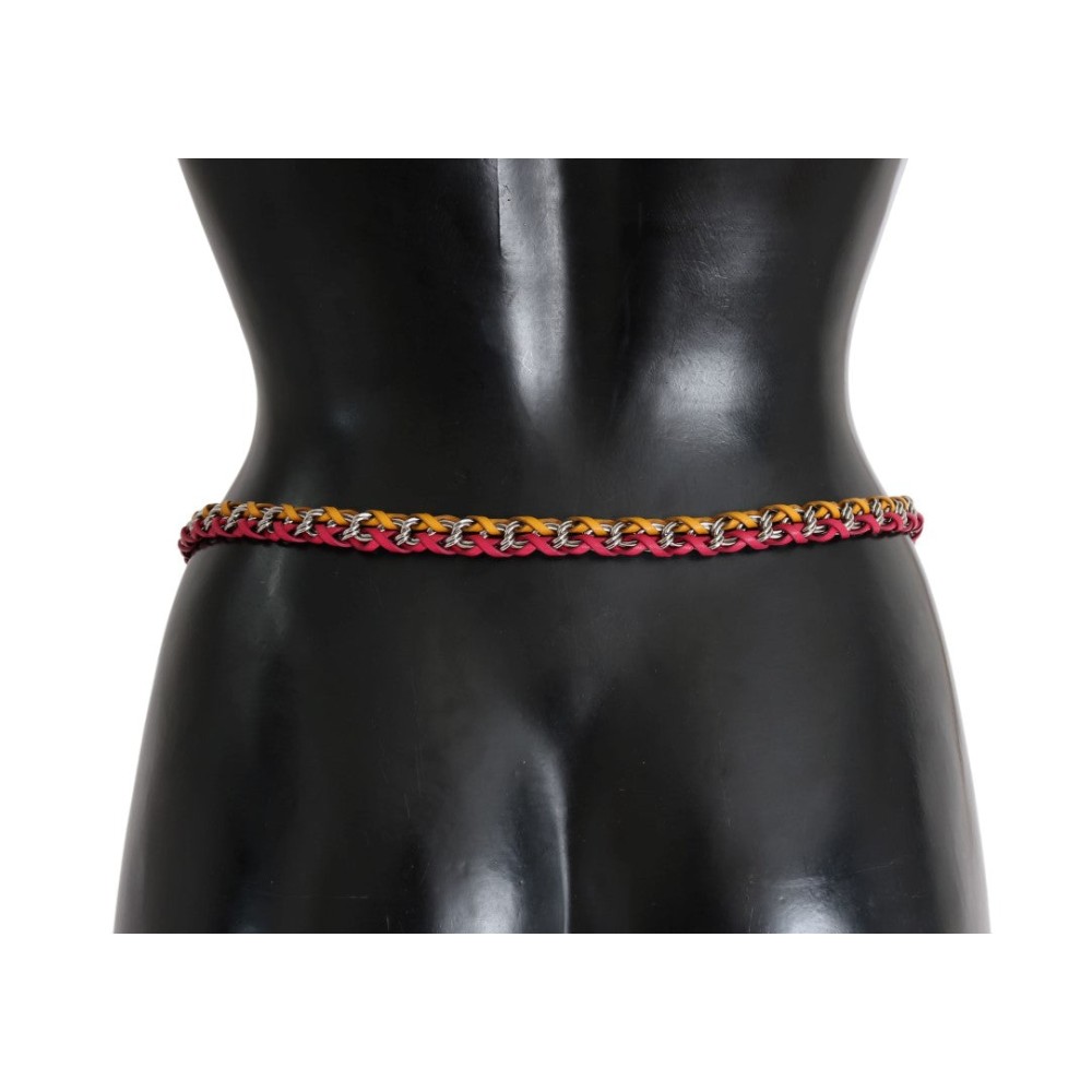 Dolce & Gabbana Eleganter mehrfarbiger Gürtel mit Kristallverzierung