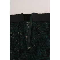 Dolce & Gabbana Schlanke Hose mit hoher Taille und floraler Spitze