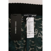 Dolce & Gabbana Schlanke Hose mit hoher Taille und floraler Spitze