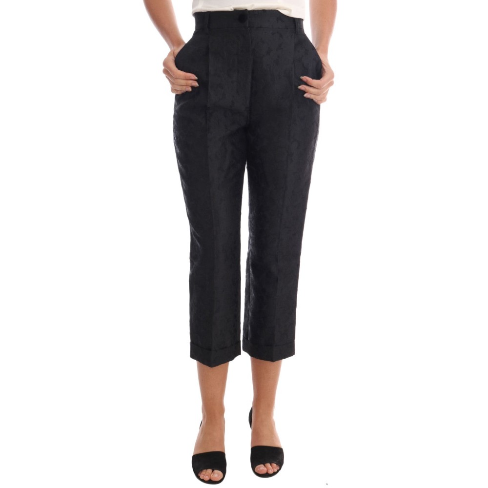 Dolce & Gabbana Elegante Capri-Hose mit hoher Taille