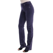 Ermanno Scervino Schicke lila Cord-Bootcut-Hose mit Schlagseite