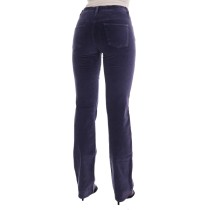 Ermanno Scervino Schicke lila Cord-Bootcut-Hose mit Schlagseite