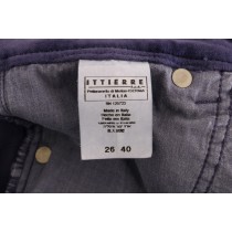 Ermanno Scervino Schicke lila Cord-Bootcut-Hose mit Schlagseite