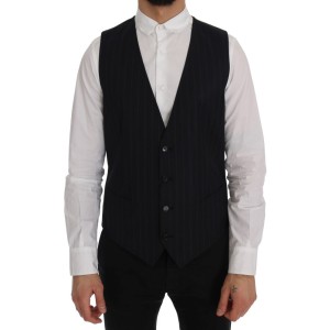 Dolce & Gabbana Elegante gestreifte Weste aus Wollmischung