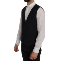 Dolce & Gabbana Elegante gestreifte Weste aus Wollmischung