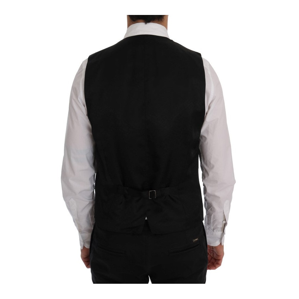 Dolce & Gabbana Elegante gestreifte Weste aus Wollmischung