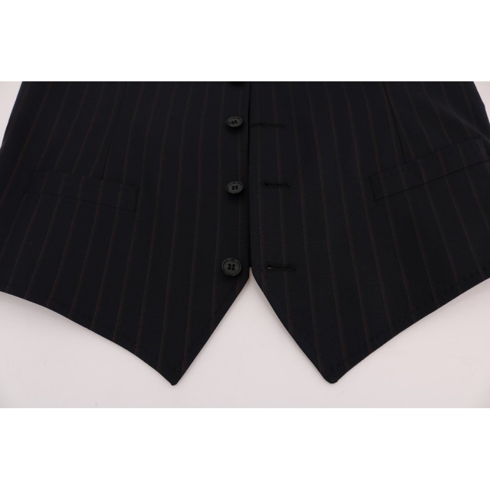 Dolce & Gabbana Elegante gestreifte Weste aus Wollmischung