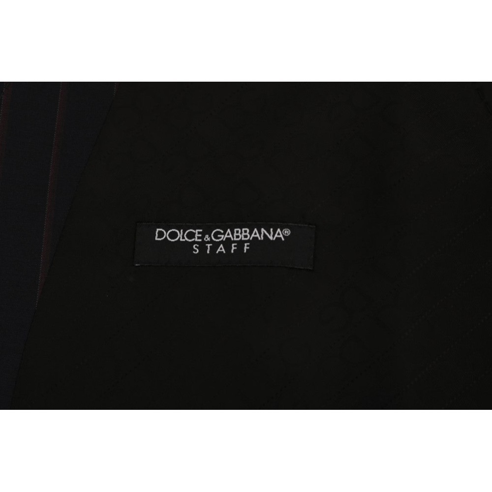 Dolce & Gabbana Elegante gestreifte Weste aus Wollmischung