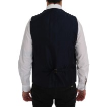 Dolce & Gabbana Elegante gestreifte Weste aus Wollmischung
