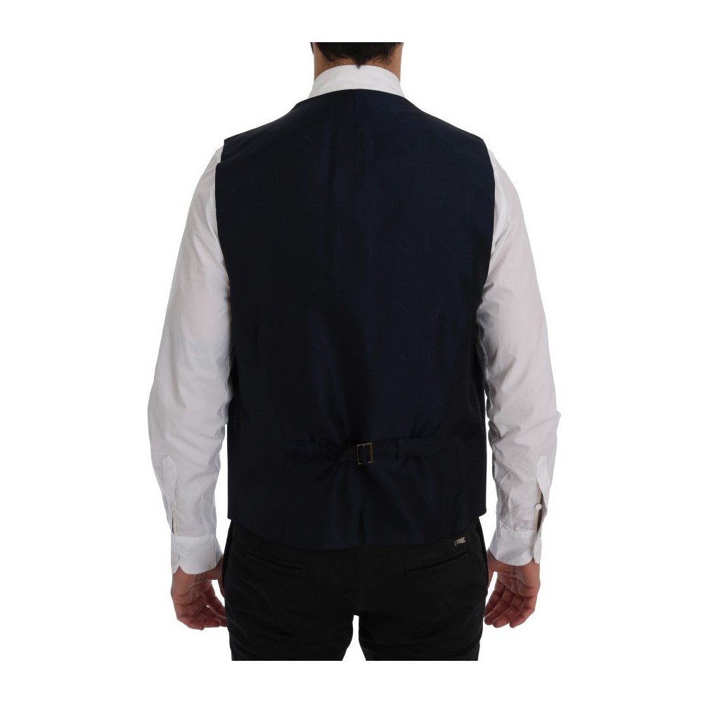 Dolce & Gabbana Elegante gestreifte Weste aus Wollmischung