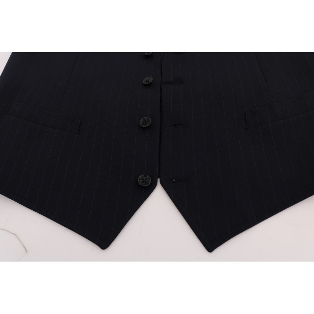 Dolce & Gabbana Elegante gestreifte Weste aus Wollmischung