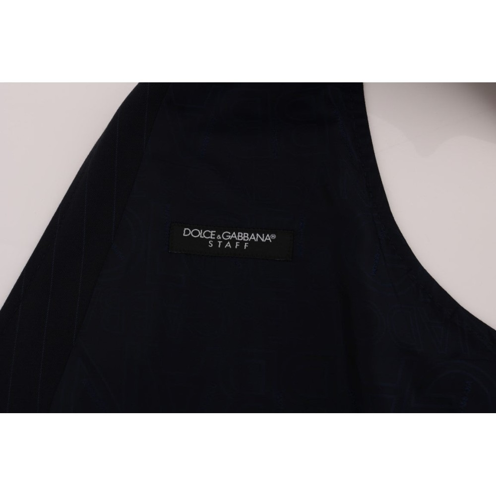 Dolce & Gabbana Elegante gestreifte Weste aus Wollmischung